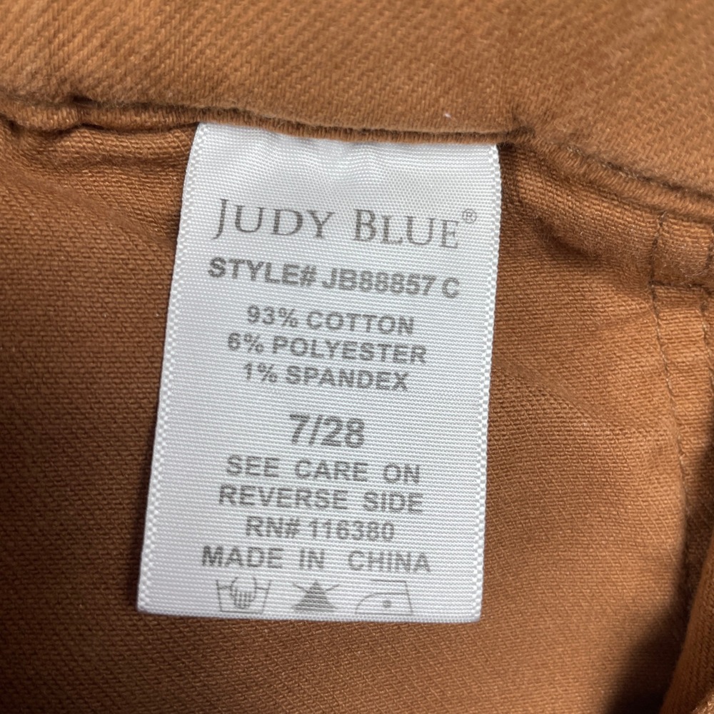 Judy Blue Joggers Womens 7/28 Brown Stretch Utility‎ Pants Garment Dyed JB88857 - Picture 7 of 13